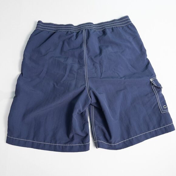Polo Ralph Lauren Cargo Swim Trunks Mens XL Navy Blue Drawstring Mesh Lined Pony - Picture 2 of 16